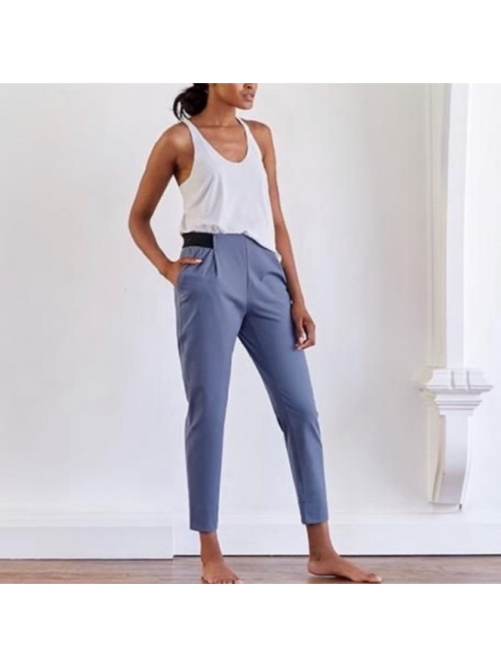 Aday Turn It Up Tailered Pants Mineral Blue Medium